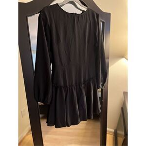 NEW Amazon Essentials Long Sleeve Mini Dress Black S